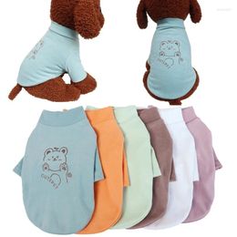 Dog Apparel Ins Pet Sweater Printing Bear Warm And Thick Clothes Bottoming Shirt Cartoon Coat Sweatshirt