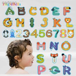 Bath Toys Baby Bath Toy EVA Foam Animal Sticker Floating Alphabet Letter Number DIY Puzzle Educational Bathtub Bathroom Water Toys For Kid 240413