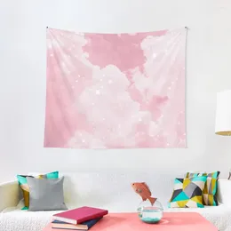 Tapestries Pink Clouds SparklingTapestry Wall Art House Decor Luxury Living Room Decoration