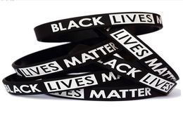 Black Lives Matter Wristband Silicone Bracelet Women Men Unisex Rubber Bracelets Wristband Bangles 200pcs OOA81106256390