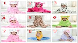 Baby 9 Designs Flannel Cartoon Molding Cloak Absorbent Hooded Bathrobe With Cute Animal Hats Children039s Single Layer Cloak Ho3053843