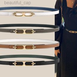 10A Mirror Quality designer belts Suitable for slim waistband women's genuine leather matching coat Woollen dress with waist closure decoration