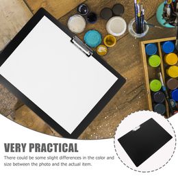 A3 Horizontal Clipboard Drawing Paper Clip Pad Thick Plastic Writing Pad Office File Folder Clip (Black)