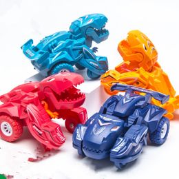 Ny dinosaurie Impact Deformation Car Children's Toys Inertia Sliding Car Model Dinosaur Toy Wholesale