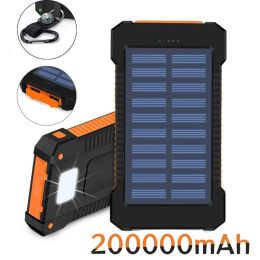 2024 New Portable Solar Power Bank 200000mAh Fast Charging Mobile Phone Charging Long-lasting Battery Power Bank for Xiaomi