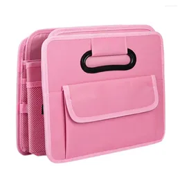 Storage Bags Auto Trunk Organizer Spacious Car With 9 Pockets Foldable Design Handles Ideal For Suvs Minivans Multi