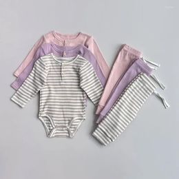 Clothing Sets Baby Clothes Born Girl Outfit Autumn Bodysuits Long Pants Suits For Toddler Boy Spring