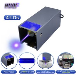 NUOF 10W 20W 30W Optical Power Laser Module with Air Assist CNC Blue Light Laser Head for Laser Engraving Machine Wood