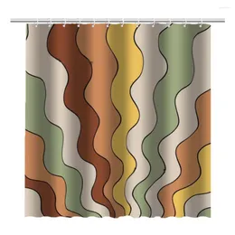 Shower Curtains Abstract Bathroom Curtain - Non -through Exquisite Craft Quick-drying Waterproof