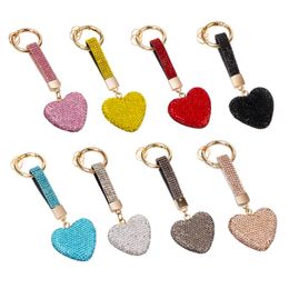 Hot Love Keychain Rhinestone Key Chain Car Personalidade Criativa Chave de Bolsa Pingente Hanging Decoration Key