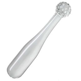 Glass Dildo Pleasure Wand Transparent Double Ended Butt Plug Vaginal Anal Prostate Massager Masturbation sexy Toy for Men Women
