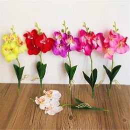 Decorative Flowers 1Pc Artificial Flower Butterfly Orchid Silk Home Wedding Party Decoration DIY Arrangement Accessories