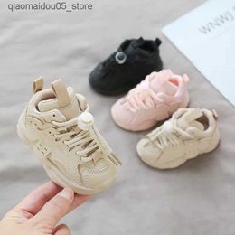 Sneakers Baby and toddler shoes for boys and girls autumn solid childrens sports shoes non slip and comfortable childrens sports shoes casual platform shoes Q240413