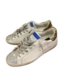 Designer Men Shoes Super Star Star do velho tênis sujo Mulheres Itália Suede Star Skate Luxo Black Glitter Golden Branco Couro Casual Casual Scarpe Chaussure Luxe