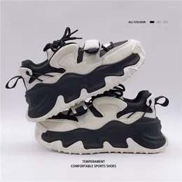 Casual Shoes Women Chunky Sneakers Platform INS Ulzzang Lace Up Old Dad Female Basket Running Trainers Footwear WomanAdult