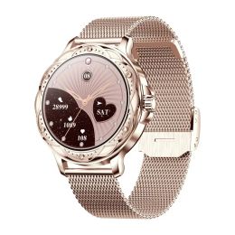 Watches Smart Watch CF12 Women 1.2inch Fashion Smartwatch Fitness Sports BT Call Music Control Blood Pressure Oxygen Ladies Wristwatch