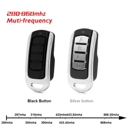 Rings 280868MHz Multifrequency Garage Remote Control Door Opener 433.92mhz Rolling Code Transmitter Gate Control Keychain Newest