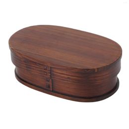 Dinnerware Vintage Lunch Box Bento Wooden Study Natural Boxes Wood School Home For Studnet Woker