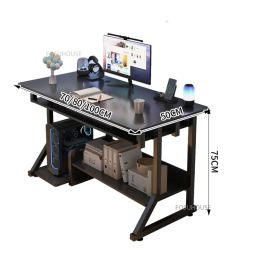Transparent glass Computer Desks with Keyboard tray Bedroom Reading Table Gaming table Home Office Laptop Table Office Furniture
