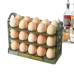 Storage Bottles Refrigerator Egg Tray Rack For Fridge Side Doors With 3 Layers Kitchen Gadget Eggs Organisation