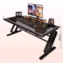 Modern Office Computer Desks Home Bedroom Desk with Storage Rack Student Reading Desk Luxury Desktop E-sports Gaming Table B