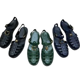 Slide cinghie regolabili Desinato morbido Desinal Mens cucchiai in gomma Designer piatto sandali piatti blu nero verde classico Master maestro Shoe