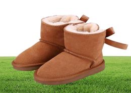 Genuine Leather lia Girls Boys Ankle Winter Boots For Kids Baby Shoes warm ski toddler boot for baby Fashion new botte f1837032