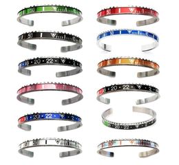 stainless steel beach seaside running sport cuff bangle round silver Colour car speed clock motorcycle dashboard bracelet for frien4658079