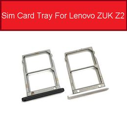 Sim Card Tray For Lenovo ZUK Z2 Sim Card Tray SD CardReader Holder Slot Adapter Socket Replacement Repair Parts ZUK Z2 Black