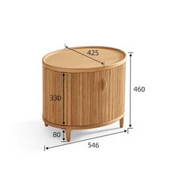 Japanese Rolling Door Solid Wood Round Cabinet Bedroom Luxury Nightstand Modern Unique Mesa De Cabeceira Home Furniture WKNS