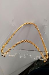 Real 24k Yellow Gold GF Diamond Cut ed Solid New Rope Chain XP Jewelry Fancy Original Picture Mens Thick 6mm5443843