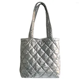 Shoulder Bags Women Diamond Quilted Tote Bag Lightweight Padding Top Handle Versatile Casual Large Capacity Slouchy Travel