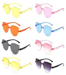 Sunglasses Female Stylish Frameless Glasses Retro Transparent Flat Mirror Eyeglasses Colorful Allmatch Decorative Spectacle Glass8879000