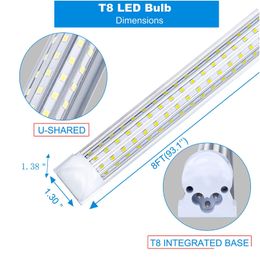 Led Tubes 20Pcs 4Ft 5Ft 6Ft 8Ft Tube Light Integrated 4 5 6 8 Ft Cooler Door Zer Lights Drop Delivery Lighting Bulbs Dhl5U