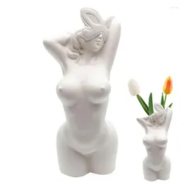Vases Lady Body Vase Women Shape Flower Boho Bohemian Decoration Decorative Resin Sculpture For Centerpiece Plant