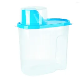 Storage Bottles Food Box Plastic Sealpot Container Pantry Organiser Bin Kitchen Jar Blue 1 9L