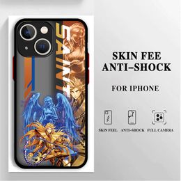 Anime Saint Seiya Phone Case for Apple iPhone 11 13 14 15 12 Pro Max 14 15 7 8 Plus X XR XS Max 13 12 Mini Matte Armor Cover