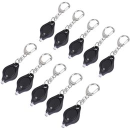 Mini Keychain Flashlight Ultra Bright LED Key Ring Light Torch, LED Keychain Black