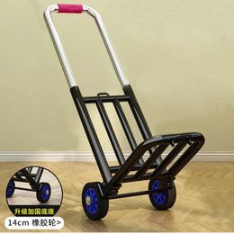 Storage Bags Trolley Foldable Shopping Cart Household Luggage Handling Cargo Trailer With Wheels Grocery