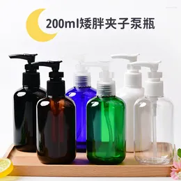 Storage Bottles 200pcs Refillable Plastic Clear Clamp Pumps Lotion Bottle 200ml Cream Dispenser Travel Pump Make Up Cosmetic Container