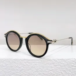 Sunglasses FG40004U Round Pure Titanium Quality Women Fashion Light Durable Solar Eyeglasses With UV400 Protection