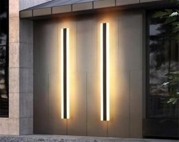 Outdoor Wall Lamps Long Strip LED Lamp Waterproof Linear Light Villa Garden Pillar Porch Corridor Front Door7166777