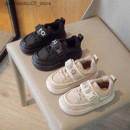 Sneakers Baby shoes plush girls warm and casual sports shoes boys and childrens shoes girls board shoes black flat sole trend Zapatilla De Mujer Q240413