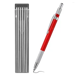 Bowls Welders Pencil With 12PCS Refills Metal Marker Mechanical Welding Pipefitters Red