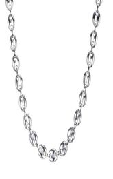 836039039 HIP Hop Width 11MM Stainless Steel Silver Coffee Beans Link Chain Necklace Chain bracelet 316L Stainless For Men 7863759
