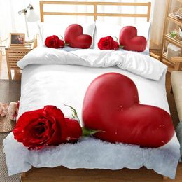 Bedding Sets Beding Set For Valentine's Day Duvet Pillowcase Cover Comforter Bedroom Dector Home Textile Euro Bed Linen Bedspreads