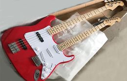 red 46 strings double neck electric guitar with maple fretboardwhite pickguardcan be customized2367062