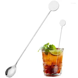 Spoons Stainless Steel Spoon Stirring Coffee Reusable Drink Stirrers For Home Cafe Restaurant Portable