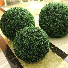 Decorative Flowers Artificial Green Plant Grass Ball Simulation Plastic Wedding Holiday Flower Home Decor 13 Cm 18 23 28cm