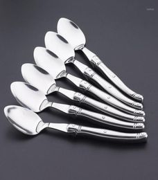 Spoons 85039039 Laguiole Dinner Spoon Stainless Steel Tablespoon Silverware Hollow Long Handle Public Large Soup Rice Cutle2603599